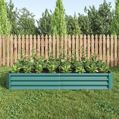 Metal Raised Garden Bed 6x3x1 ft - Galvanized Steel Rectangle Planter for Vegetables, Herbs & Flowers