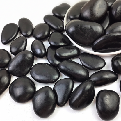Black River Rocks 38 lbs - Polished Natural Pebbles 2-3 Inch for Landscaping, Garden & Aquarium