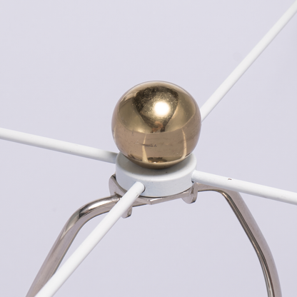 Gold Aluminum Table Lamp with White Fabric Shade - 18x31 inch Modern Bedside Lamp