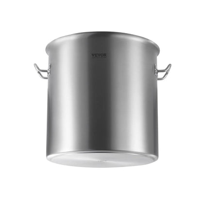 24QT Stainless Steel Stockpot Cooking Kitchen Sauce Pot With Lid Handle