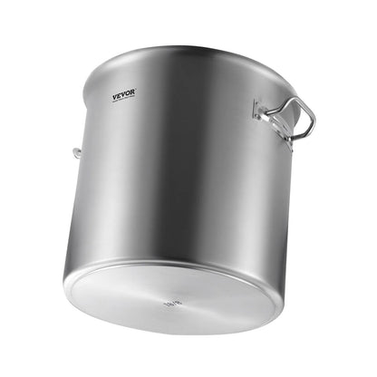 53QT Stainless Steel Stockpot Cooking Kitchen Sauce Pot With Lid Handle