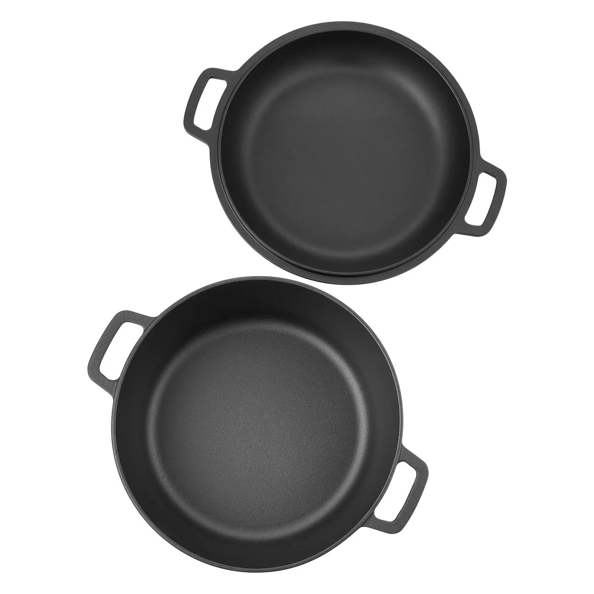 5 Qt Cast Iron Dutch Oven 2-in-1 with 9-Piece Baking Accessories Set - Black