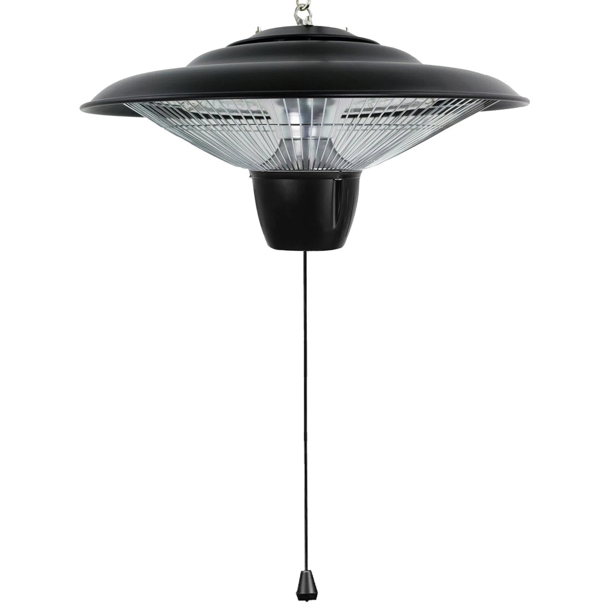 1500W Outdoor Hanging Patio Heater - Ultra-Quiet, IP23 Waterproof, Halogen, 322 sq.ft Coverage