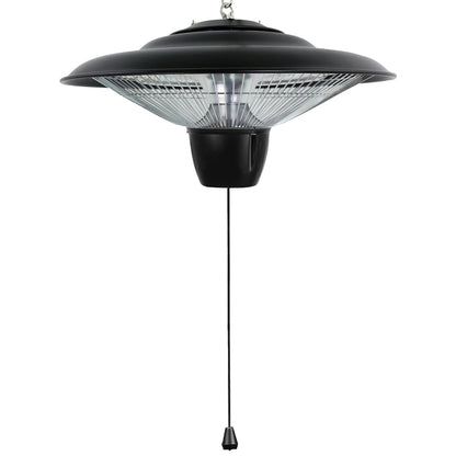 1500W Outdoor Hanging Patio Heater - Ultra-Quiet, IP23 Waterproof, Halogen, 322 sq.ft Coverage