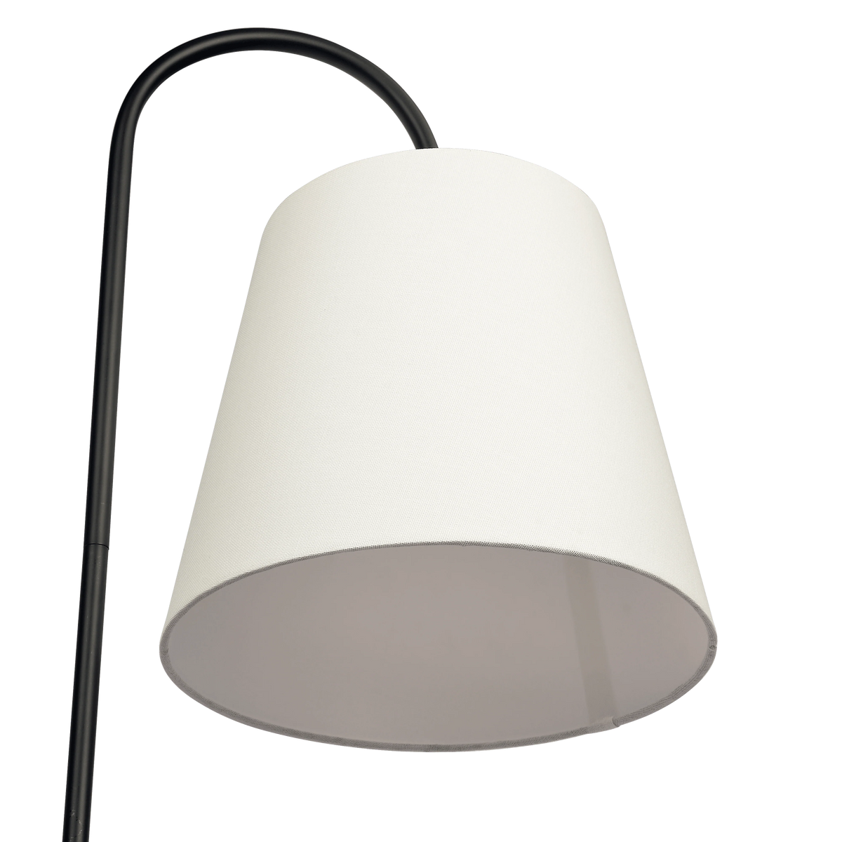Seoul Black Floor Lamp - Wood Table & Metal Base with Rotary Switch
